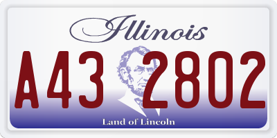 IL license plate A432802