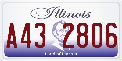 IL license plate A432806