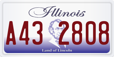 IL license plate A432808