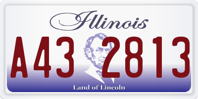IL license plate A432813