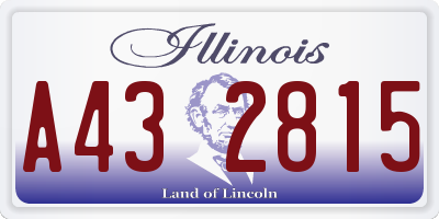 IL license plate A432815