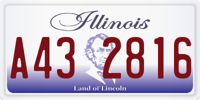 IL license plate A432816