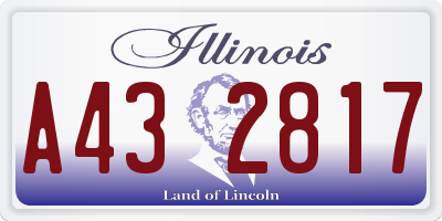 IL license plate A432817