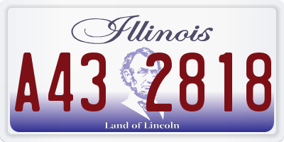 IL license plate A432818
