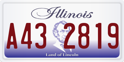 IL license plate A432819