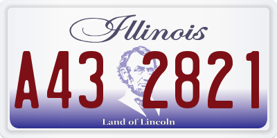 IL license plate A432821