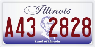 IL license plate A432828