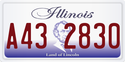 IL license plate A432830