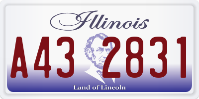 IL license plate A432831