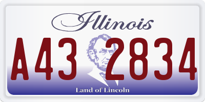 IL license plate A432834