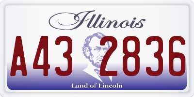 IL license plate A432836