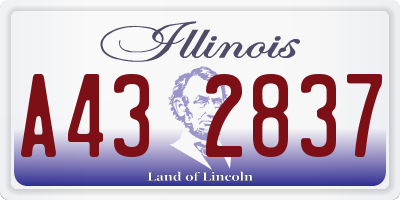IL license plate A432837