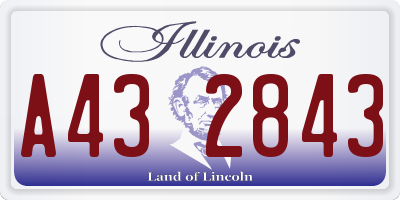 IL license plate A432843