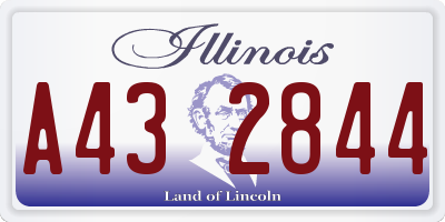 IL license plate A432844