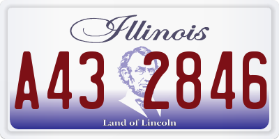 IL license plate A432846