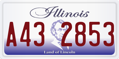 IL license plate A432853