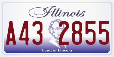IL license plate A432855