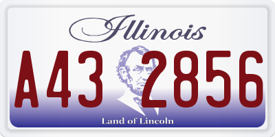IL license plate A432856