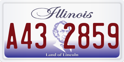 IL license plate A432859