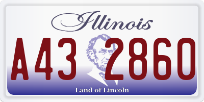 IL license plate A432860