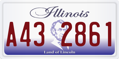IL license plate A432861