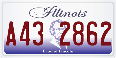 IL license plate A432862