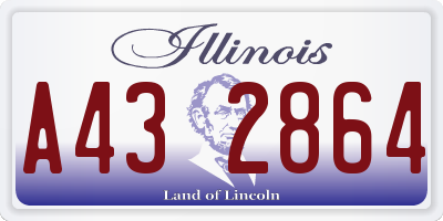 IL license plate A432864