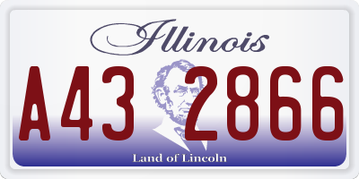 IL license plate A432866