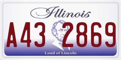 IL license plate A432869