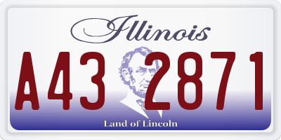 IL license plate A432871