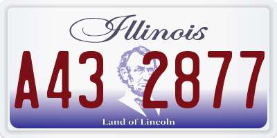 IL license plate A432877