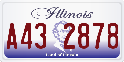 IL license plate A432878