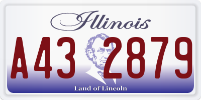 IL license plate A432879