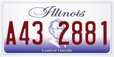 IL license plate A432881