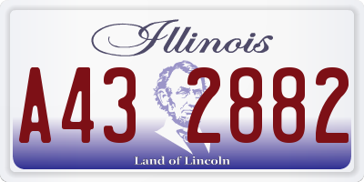 IL license plate A432882