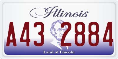 IL license plate A432884