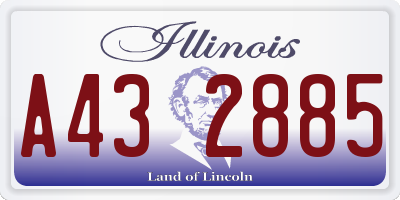 IL license plate A432885