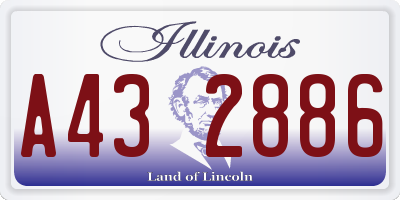 IL license plate A432886
