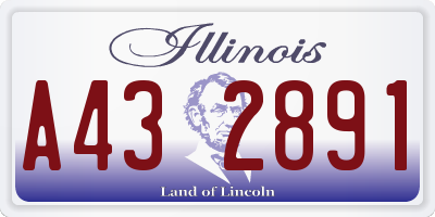 IL license plate A432891