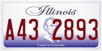 IL license plate A432893