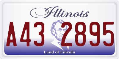 IL license plate A432895