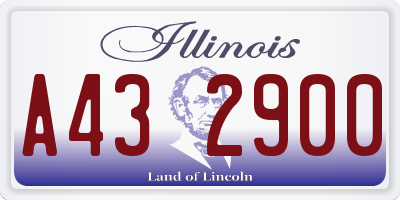 IL license plate A432900