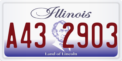 IL license plate A432903