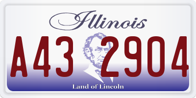 IL license plate A432904