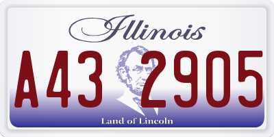 IL license plate A432905