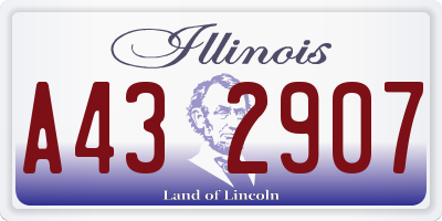 IL license plate A432907