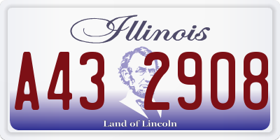 IL license plate A432908
