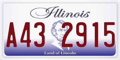 IL license plate A432915