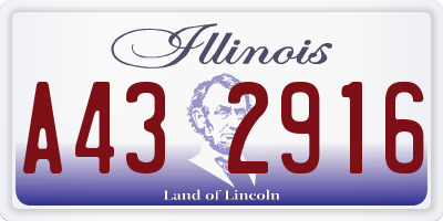 IL license plate A432916