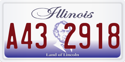 IL license plate A432918